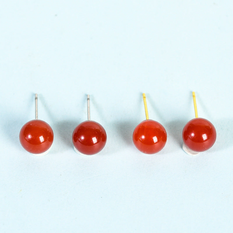 Wholesale Natural Crystal Raw Stone Crystal Earrings Stud Earrings